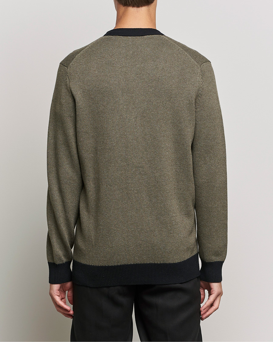 Men | Sweaters & Knitwear | Lyle & Scott | Block Marl Cardigan Olive Marl