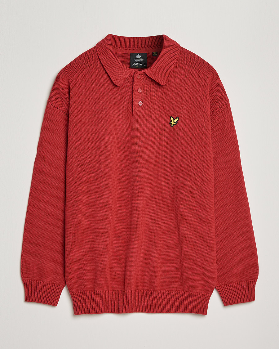 Men |  | Lyle & Scott | Blousson Knitted Polo Tunnel Red