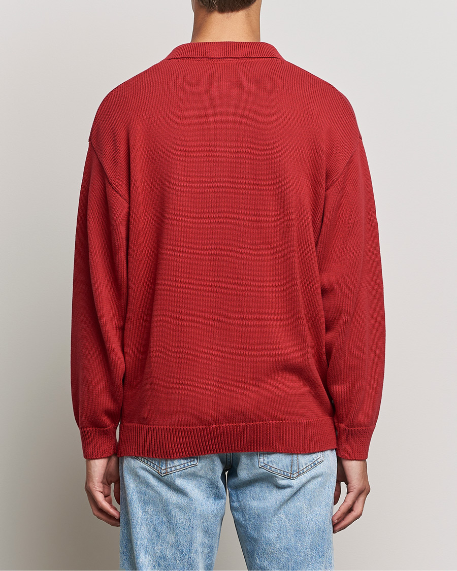 Men | Sweaters & Knitwear | Lyle & Scott | Blousson Knitted Polo Tunnel Red