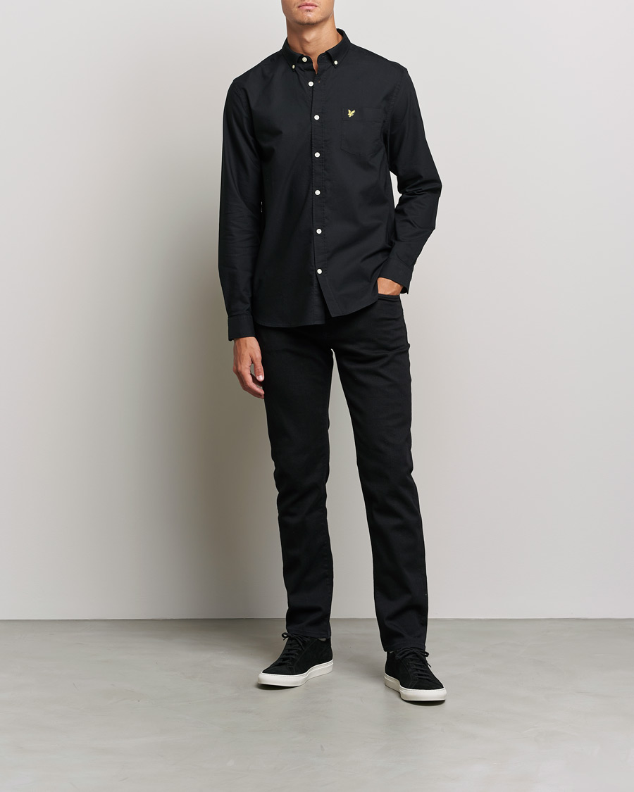 Men | Shirts | Lyle & Scott | Lightweight Oxford Shirt Jet Black