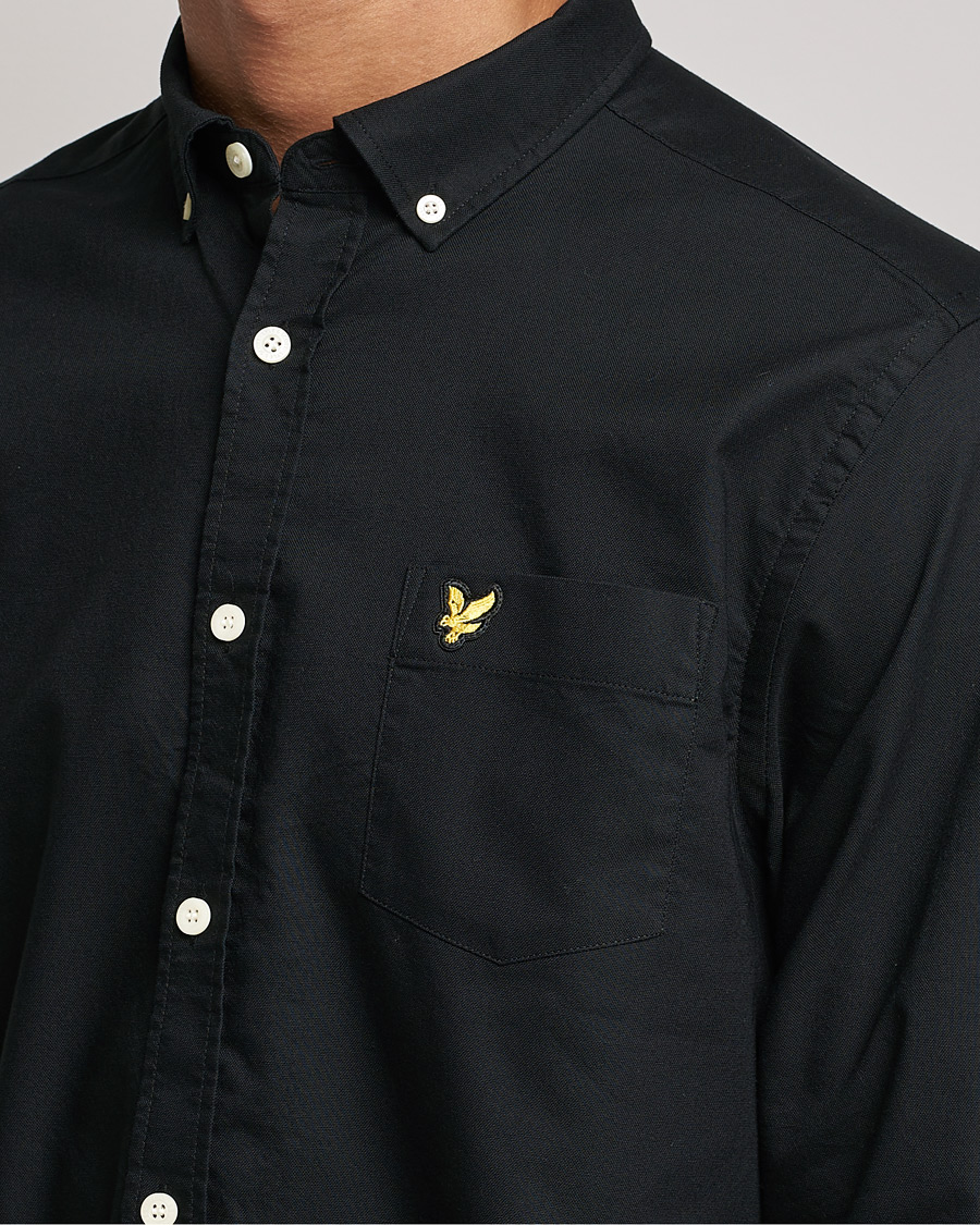 Men | Shirts | Lyle & Scott | Lightweight Oxford Shirt Jet Black