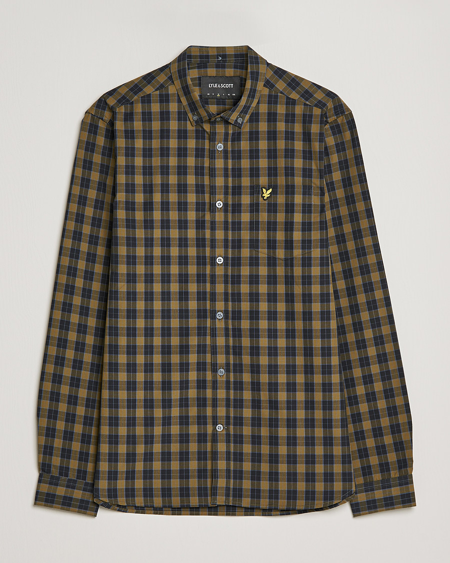 Men | Shirts | Lyle & Scott | Checked Poplin Shirt Black