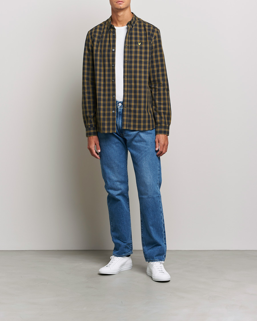 Men | Shirts | Lyle & Scott | Checked Poplin Shirt Black