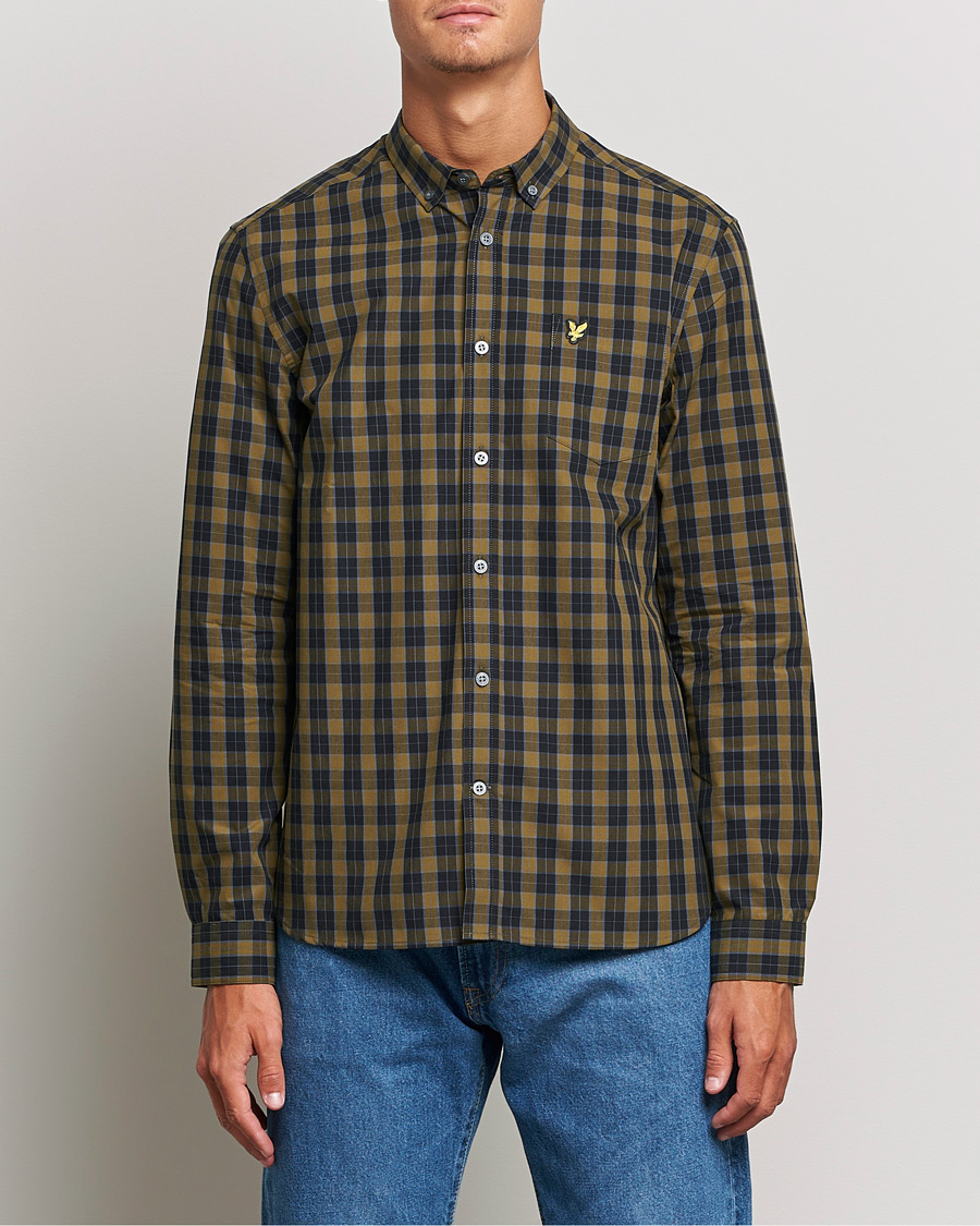 Men | Shirts | Lyle & Scott | Checked Poplin Shirt Black