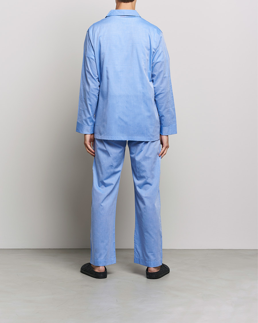 Men | Loungewear | Derek Rose | Cotton Pyjama Set Blue