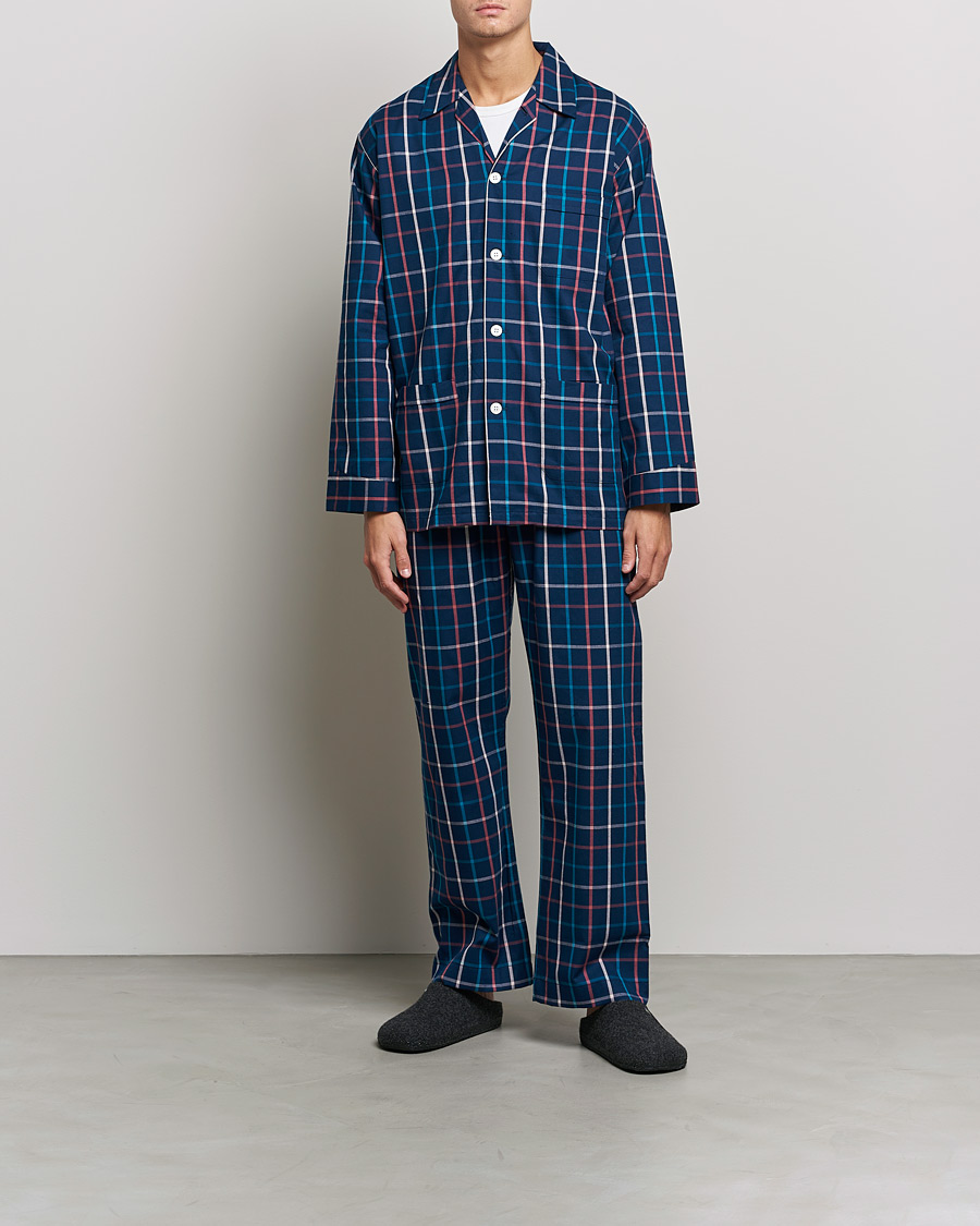 Men |  | Derek Rose | Checked Cotton Pyjama Set Multi