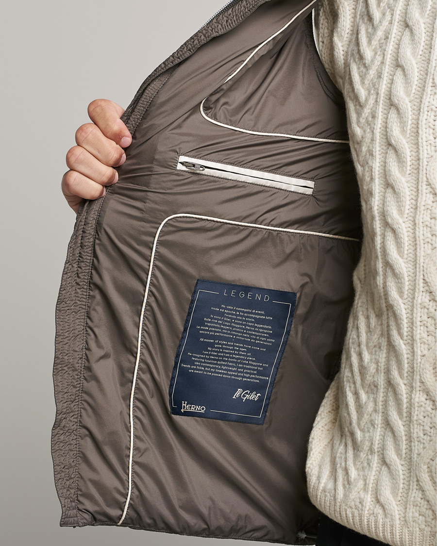Men | Coats & Jackets | Herno | Nuage Down Vest Taupe