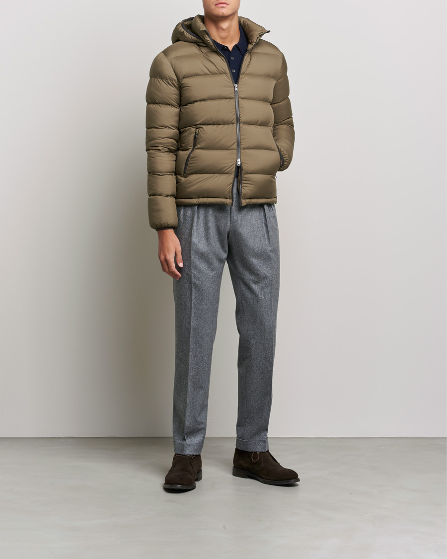 Men | Coats & Jackets | Herno | Matt Nylon Down Jacket Military Green
