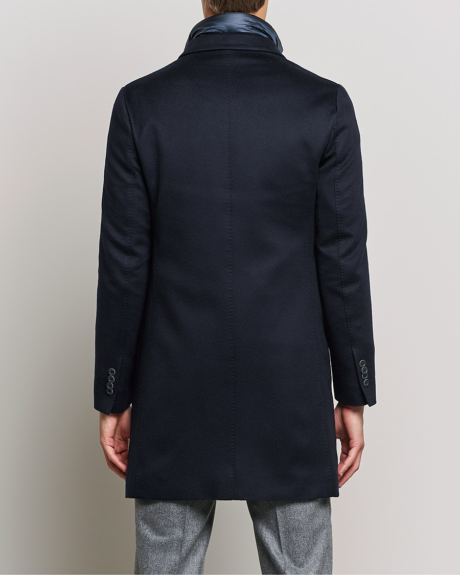 Men | Coats & Jackets | Herno | Cashmere Zip Coat Navy