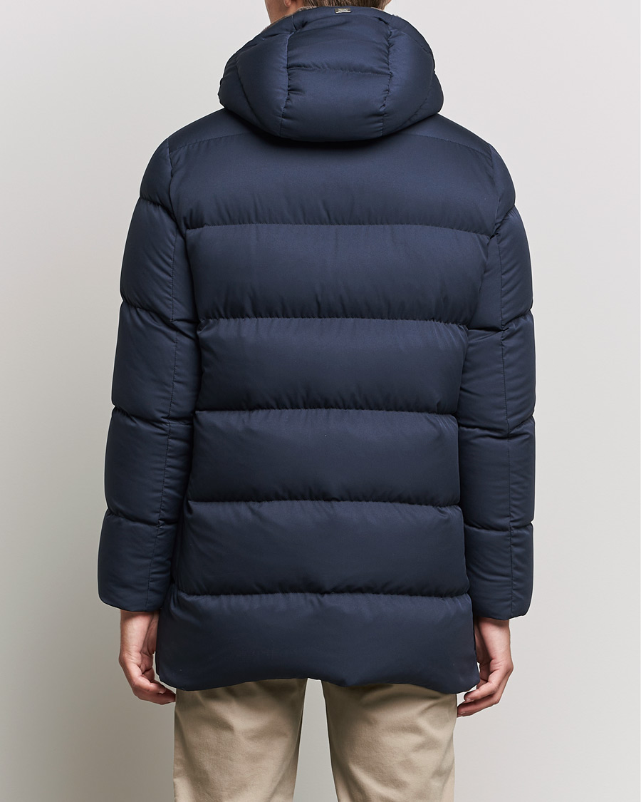Men | Coats & Jackets | Herno | Faux Fur Down Parka Navy