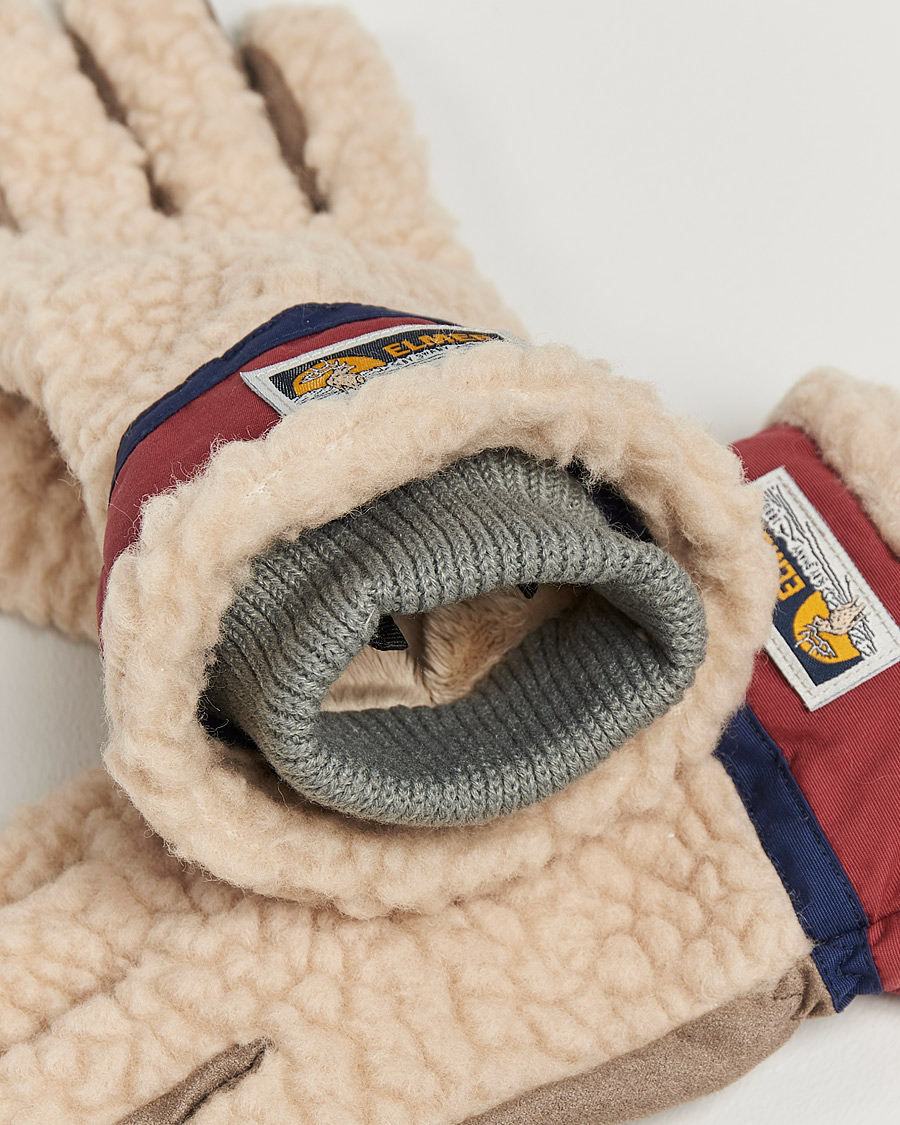 Men | Elmer by Swany Sota Wool Teddy Gloves Beige/Wine | Elmer by Swany | Sota Wool Teddy Gloves Beige/Wine