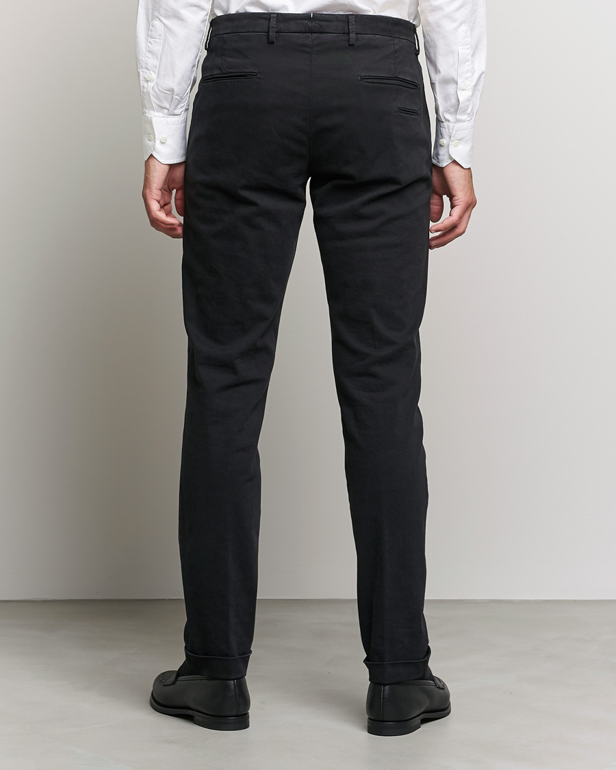 Men | Trousers | Briglia 1949 | Slim Fit Cotton Stretch Chino Black
