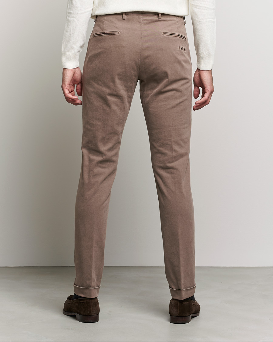 Men | Trousers | Briglia 1949 | Slim Fit Cotton Stretch Chino Taupe