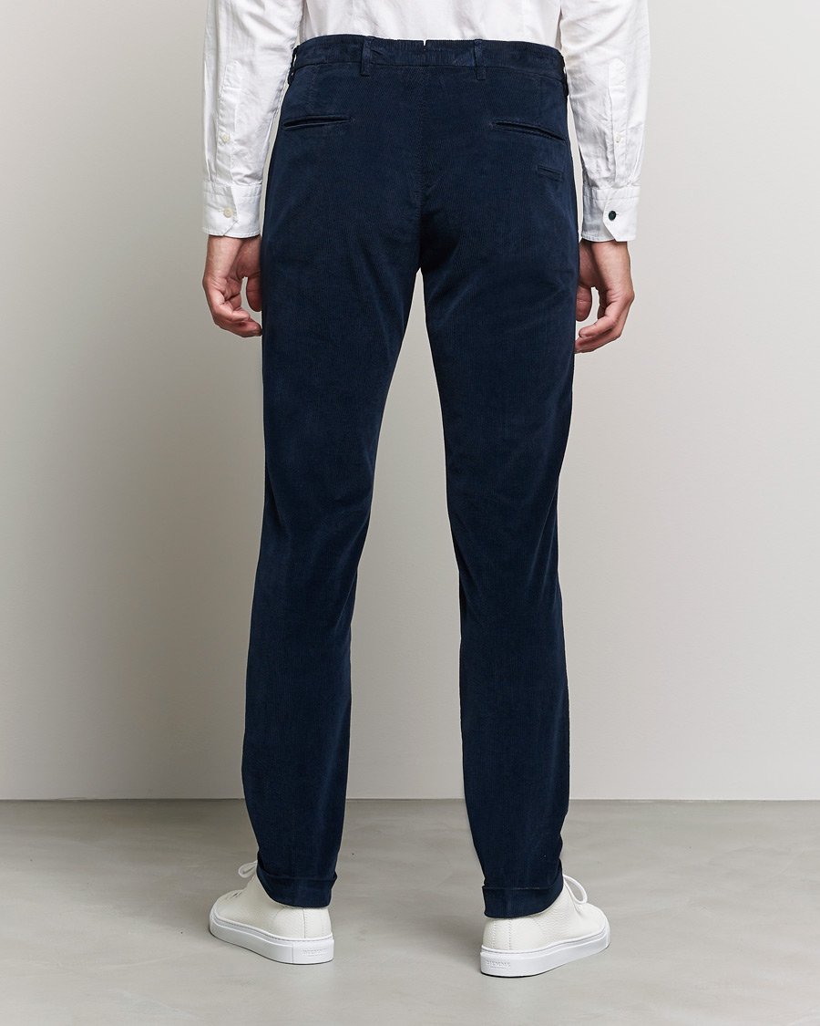 Men | Trousers | Briglia 1949 | Slim Fit Corduroy Trousers Navy