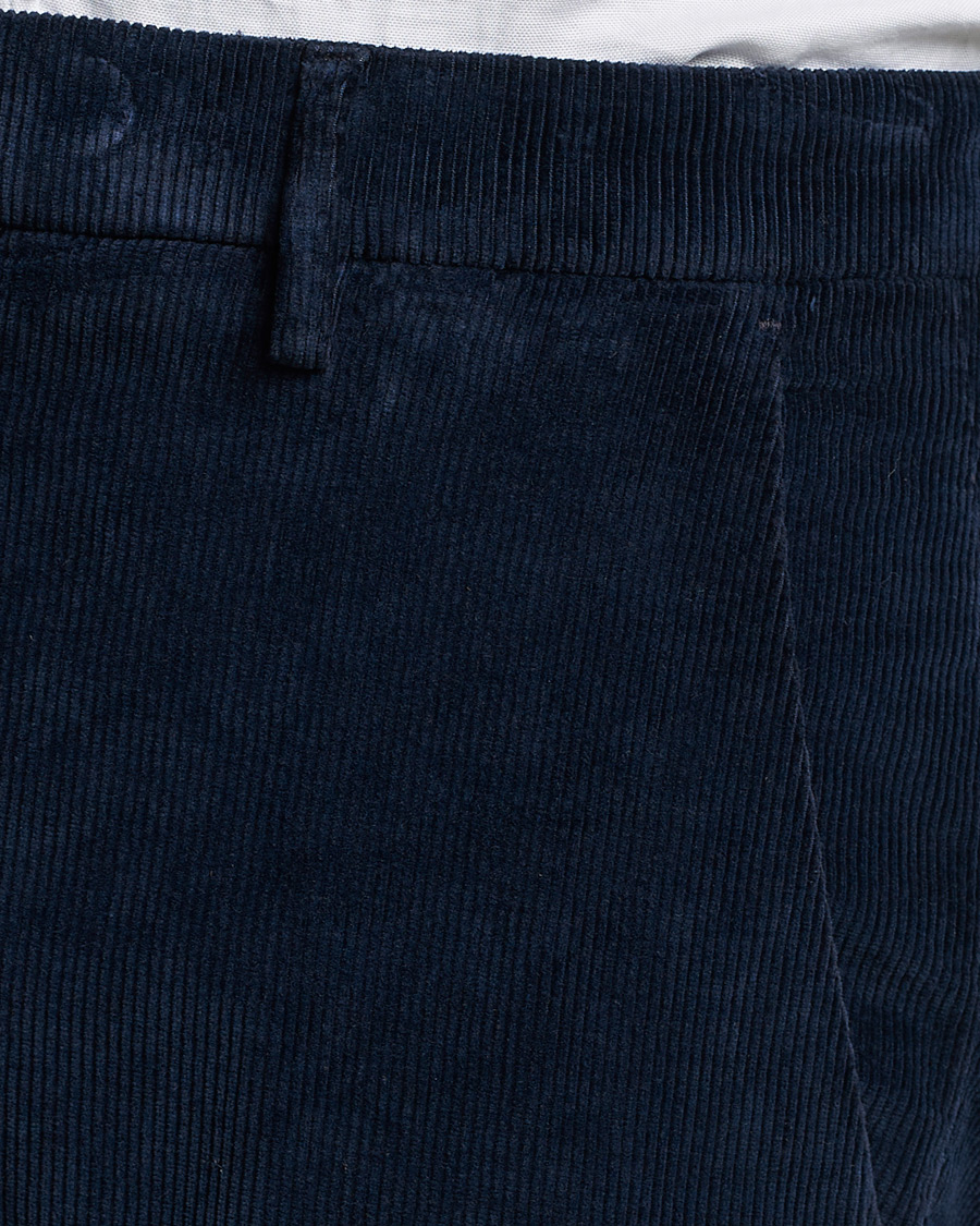 Men | Trousers | Briglia 1949 | Slim Fit Corduroy Trousers Navy