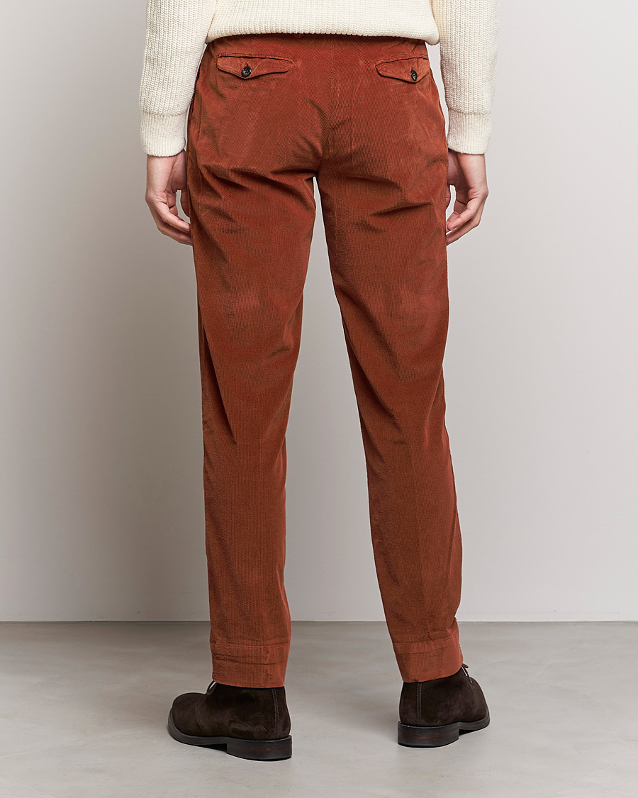 Men | Trousers | Briglia 1949 | Easy Fit Corduroy Trousers Rust Red