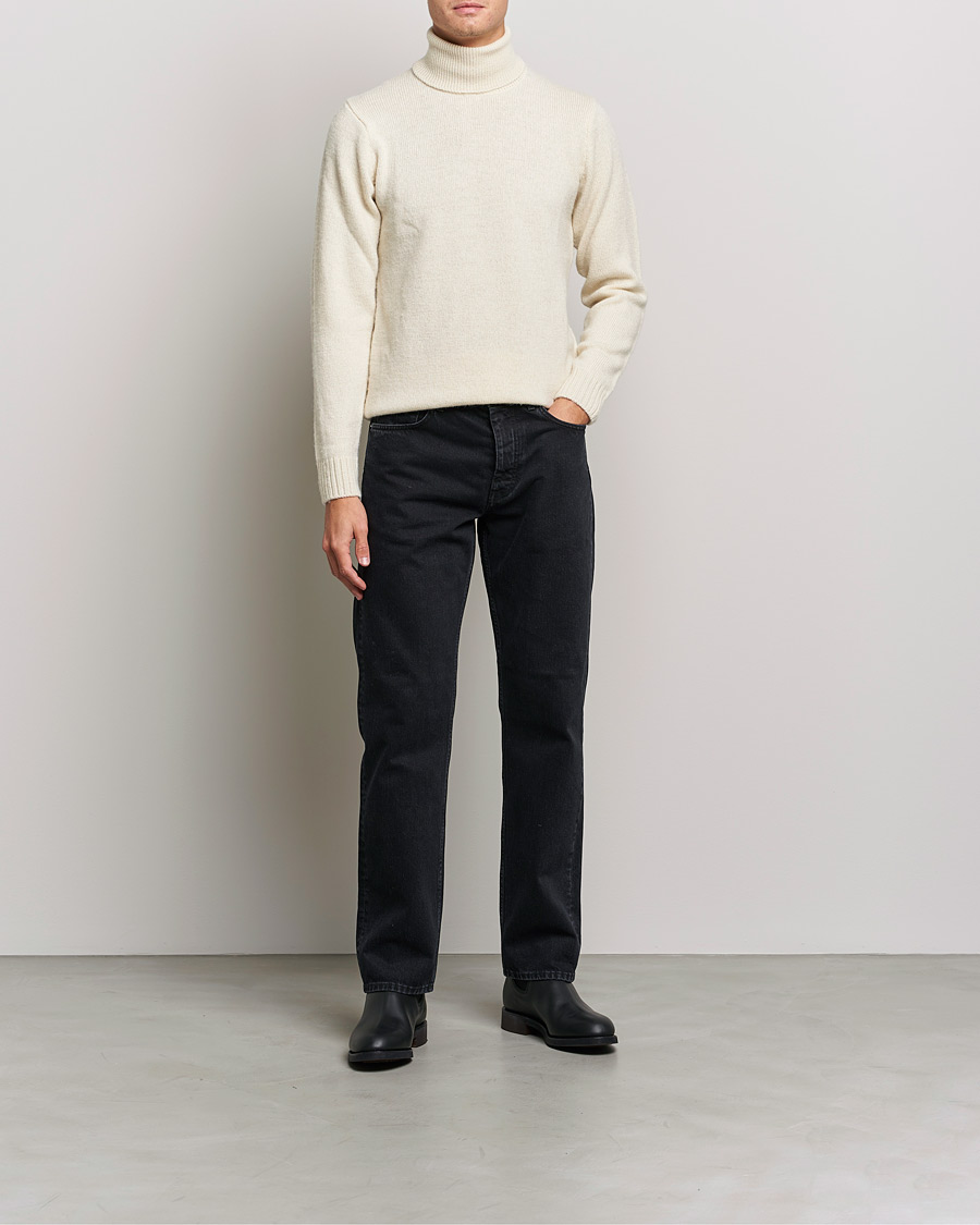 Men | Sweaters & Knitwear | Peregrine | Maker´s Stitch Merino Polo Cream