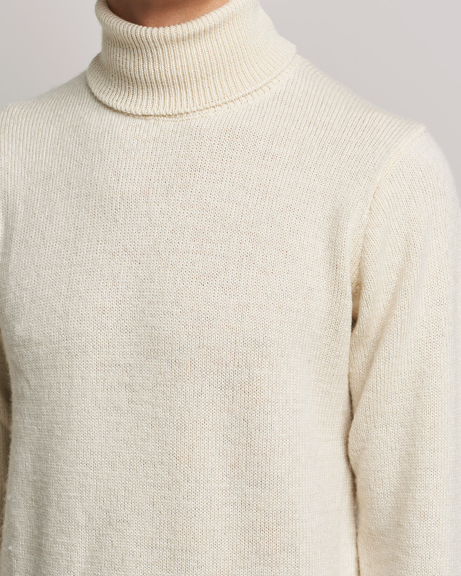 Men | Sweaters & Knitwear | Peregrine | Maker´s Stitch Merino Polo Cream