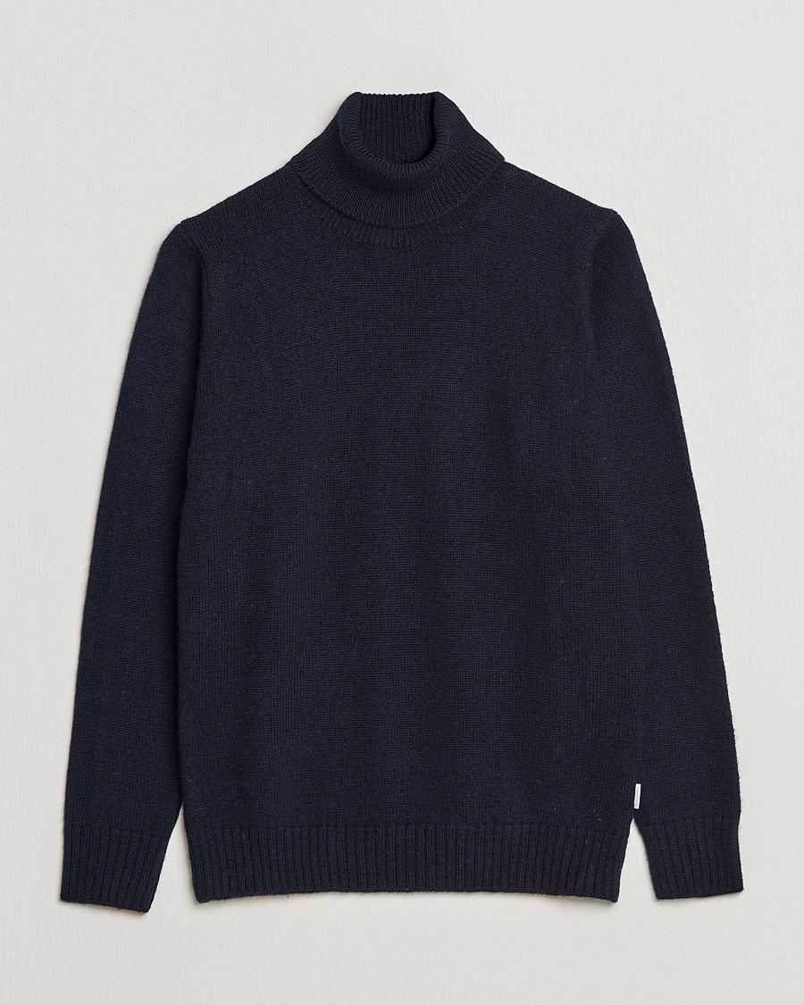 Men | Sweaters & Knitwear | Peregrine | Maker's Stitch Merino Polo Navy