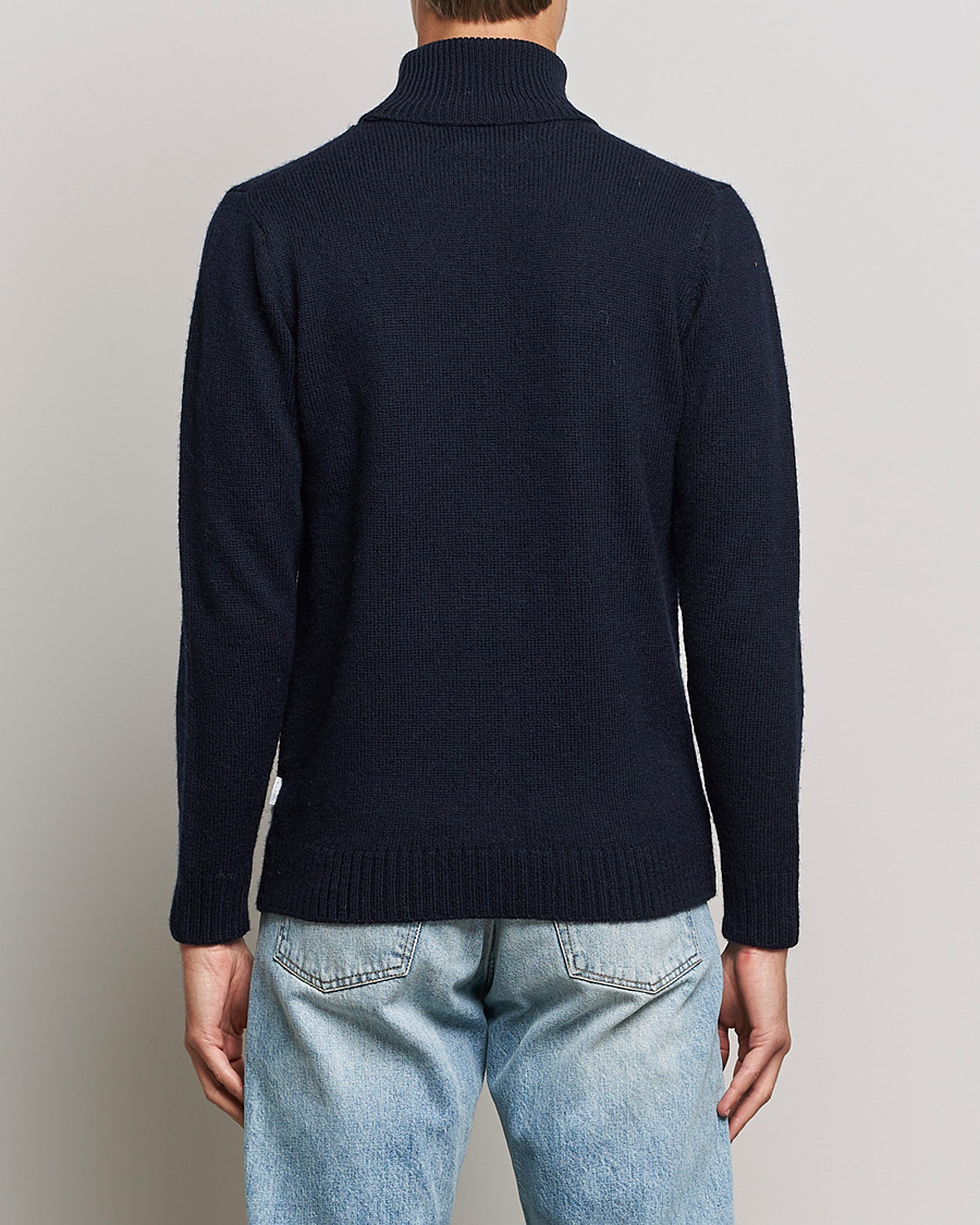 Men | Sweaters & Knitwear | Peregrine | Maker's Stitch Merino Polo Navy