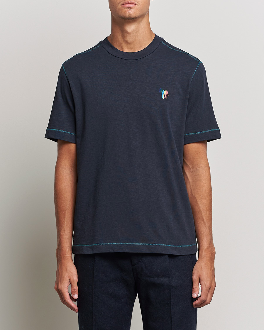 Men | T-Shirts | PS Paul Smith | Zebra Organic Cotton T-Shirt Navy