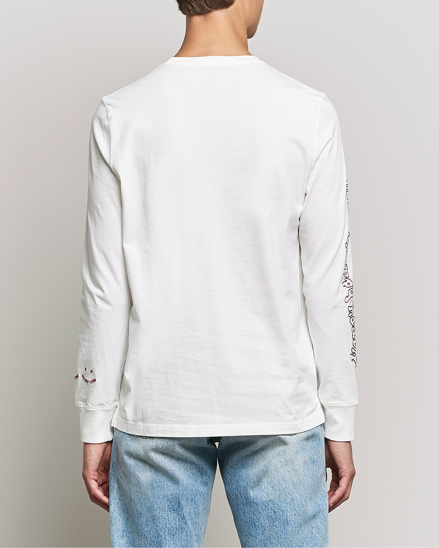 Men | T-Shirts | PS Paul Smith | Happy Face Long Sleeve T-Shirt White