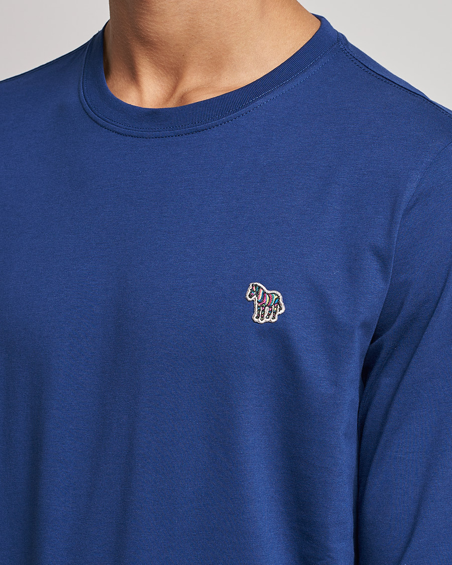 PS Paul Smith Zebra Organic Cotton Long Sleeve T-Shirt Navy