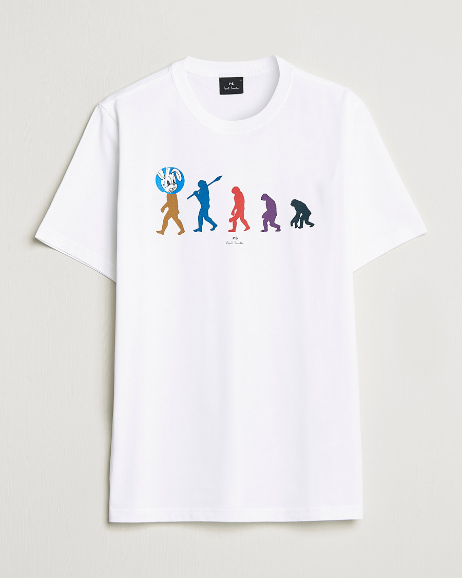 Men | T-Shirts | PS Paul Smith | Evolution Cotton T-Shirt White