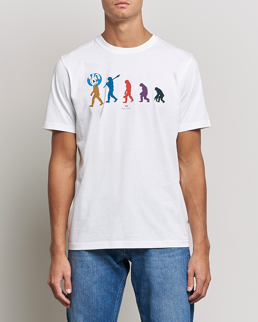 Men | T-Shirts | PS Paul Smith | Evolution Cotton T-Shirt White