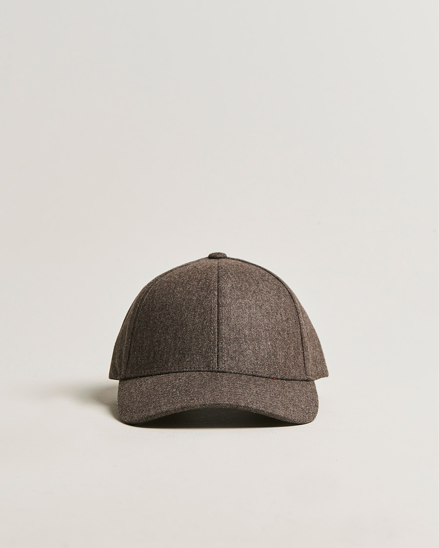 Men |  | Varsity Headwear | Flannel Baseball Cap Taupe Brown