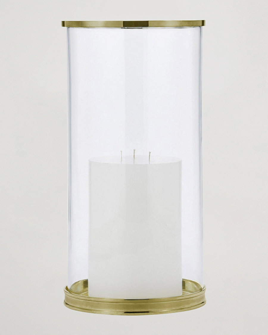 Men | Ralph Lauren Home Modern Large Hurricane Lamp Brass  | Ralph Lauren Home | Modern Large Hurricane Lamp Brass 