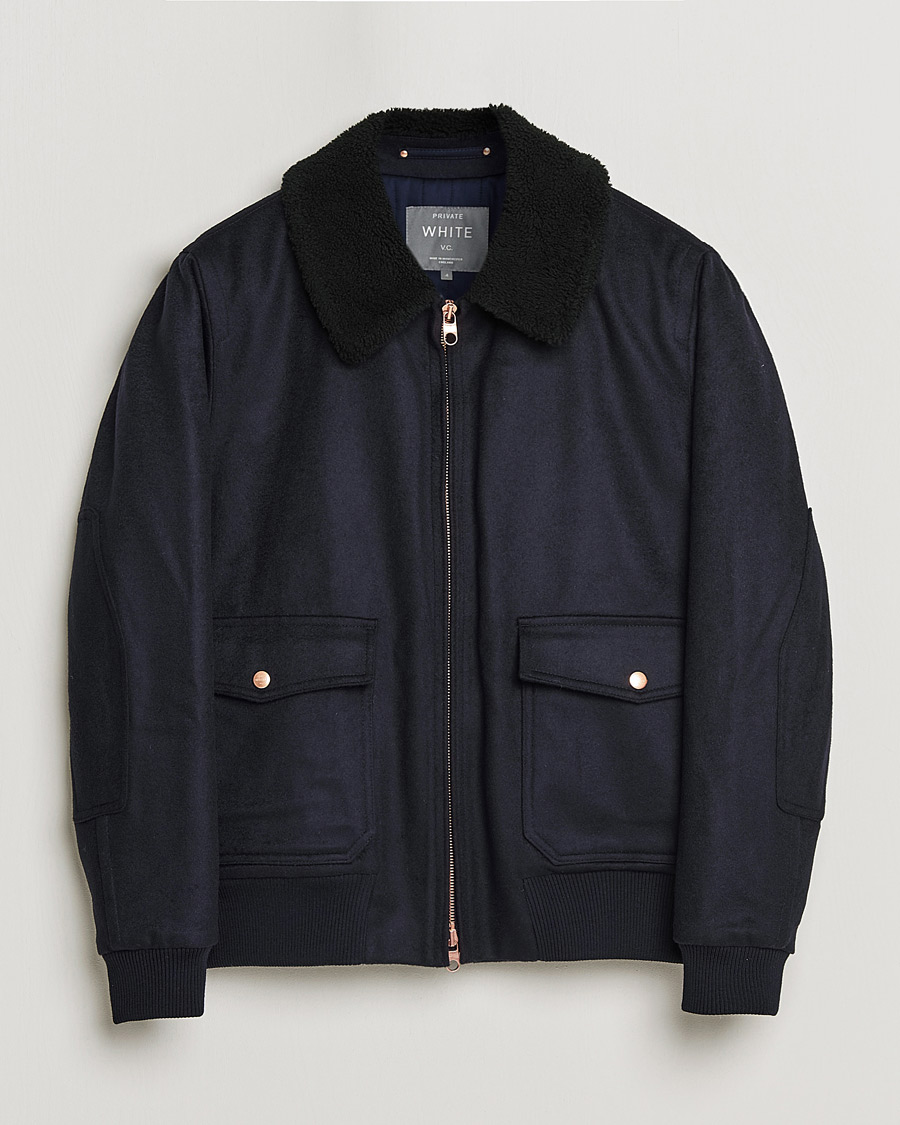 Men | Coats & Jackets | Private White V.C. | The Pilot's Bomber Navy