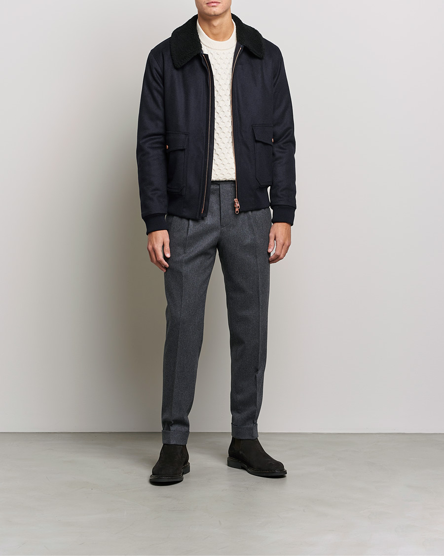 Men | Coats & Jackets | Private White V.C. | The Pilot's Bomber Navy