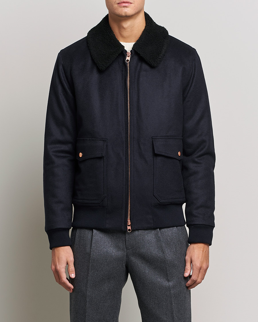 Men | Coats & Jackets | Private White V.C. | The Pilot's Bomber Navy