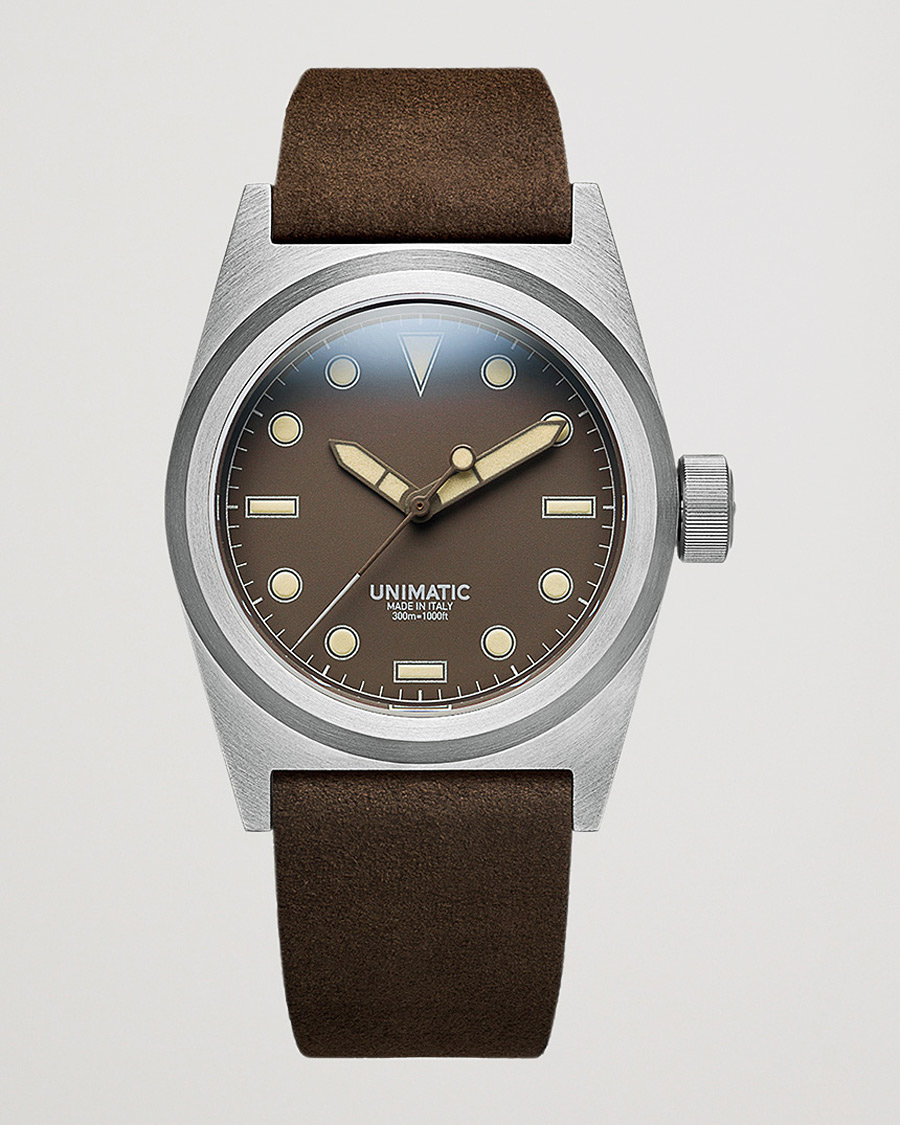 Men | UNIMATIC Modello Due Field Watch Mocha Brown | UNIMATIC | Modello Due Field Watch Mocha Brown