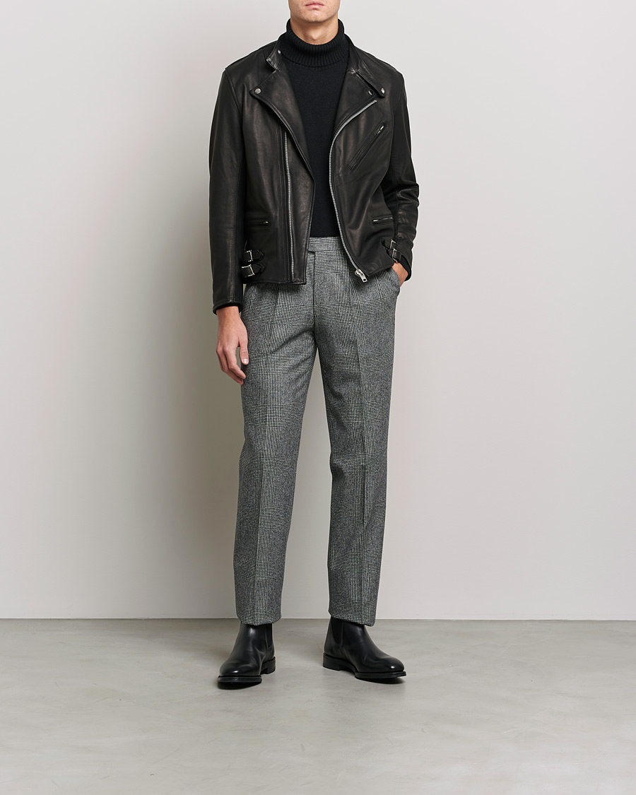 Men | Coats & Jackets | Beams F | Riders Leather Jacket Black