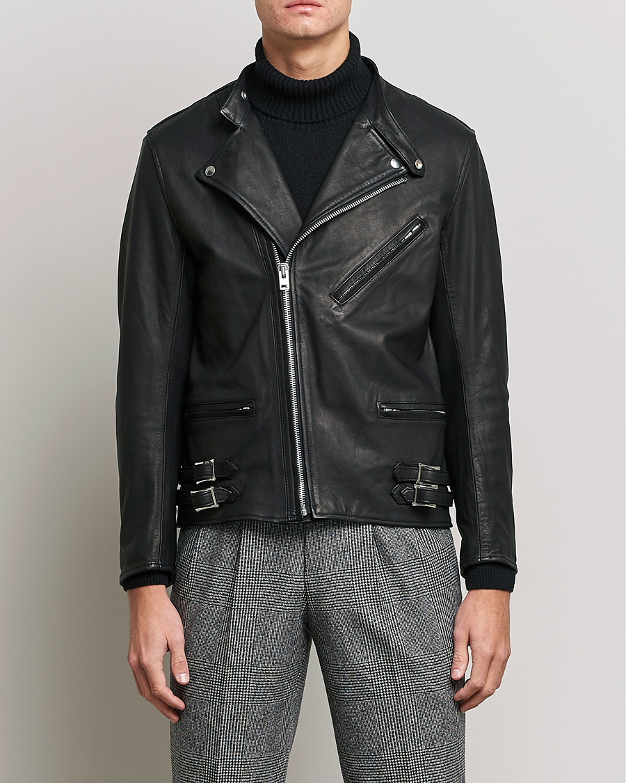 Men |  | Beams F | Riders Leather Jacket Black