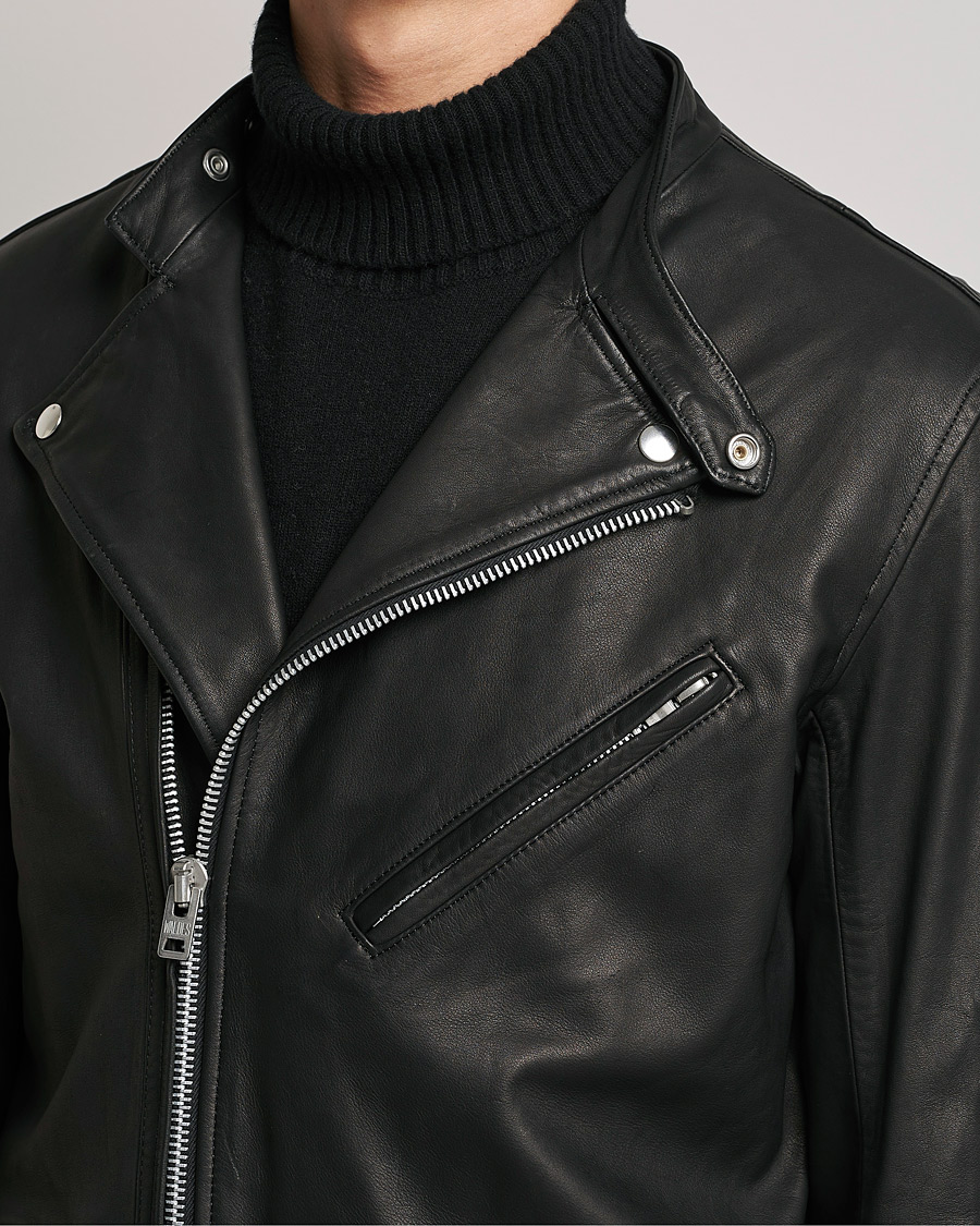 Men | Coats & Jackets | Beams F | Riders Leather Jacket Black
