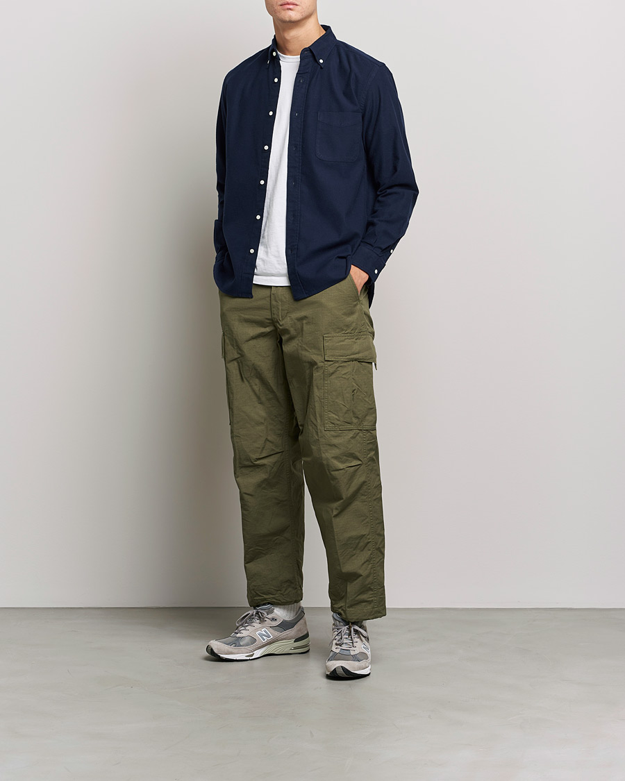 Men | Shirts | BEAMS PLUS | Flannel Button Down Shirt Navy