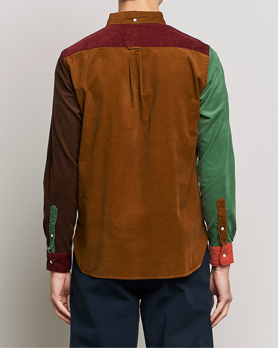 Men | Shirts | BEAMS PLUS | Corduroy Panel Button Down Shirt Golden Brown