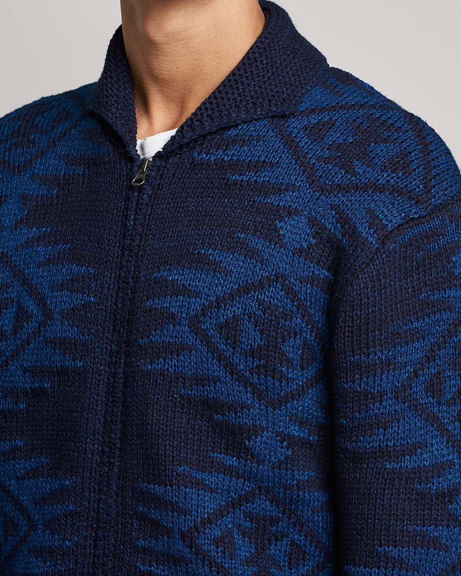Men | Sweaters & Knitwear | BEAMS PLUS | Cowichan Cardigan Navy