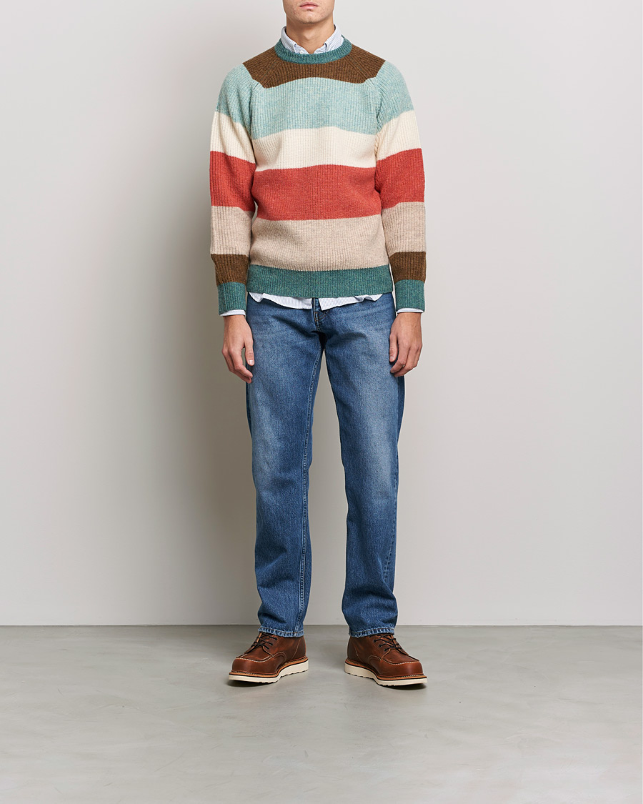 Men | Sweaters & Knitwear | BEAMS PLUS | Block Stripe Sweater Multi Stripe