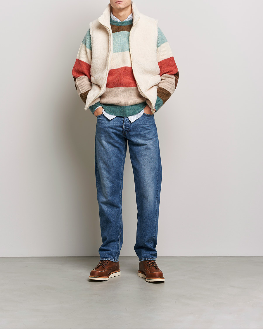 Men | Autumn Jackets | BEAMS PLUS | Boa Fleece Vest Off White