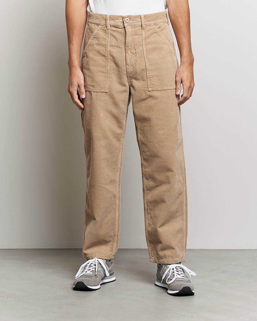 Men | Formal Trousers | Stan Ray | Corduroy Fat Pants Khaki