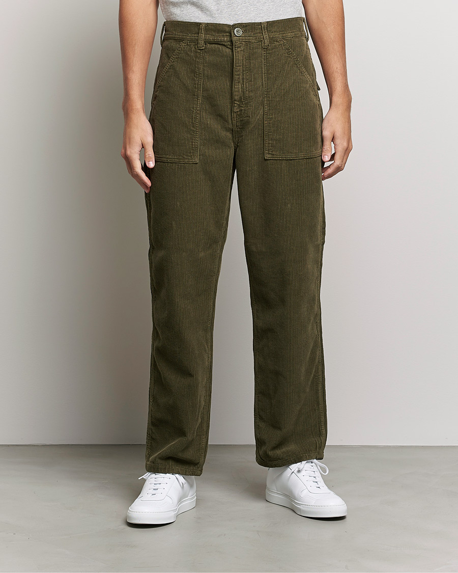 Men | Trousers | Stan Ray | Corduroy Fat Pants Olive