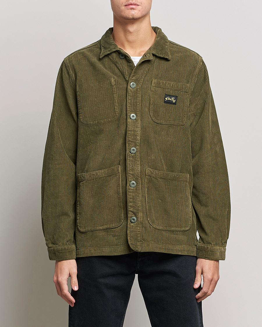 Men |  | Stan Ray | Painters Cord Shirt Jacket Olive