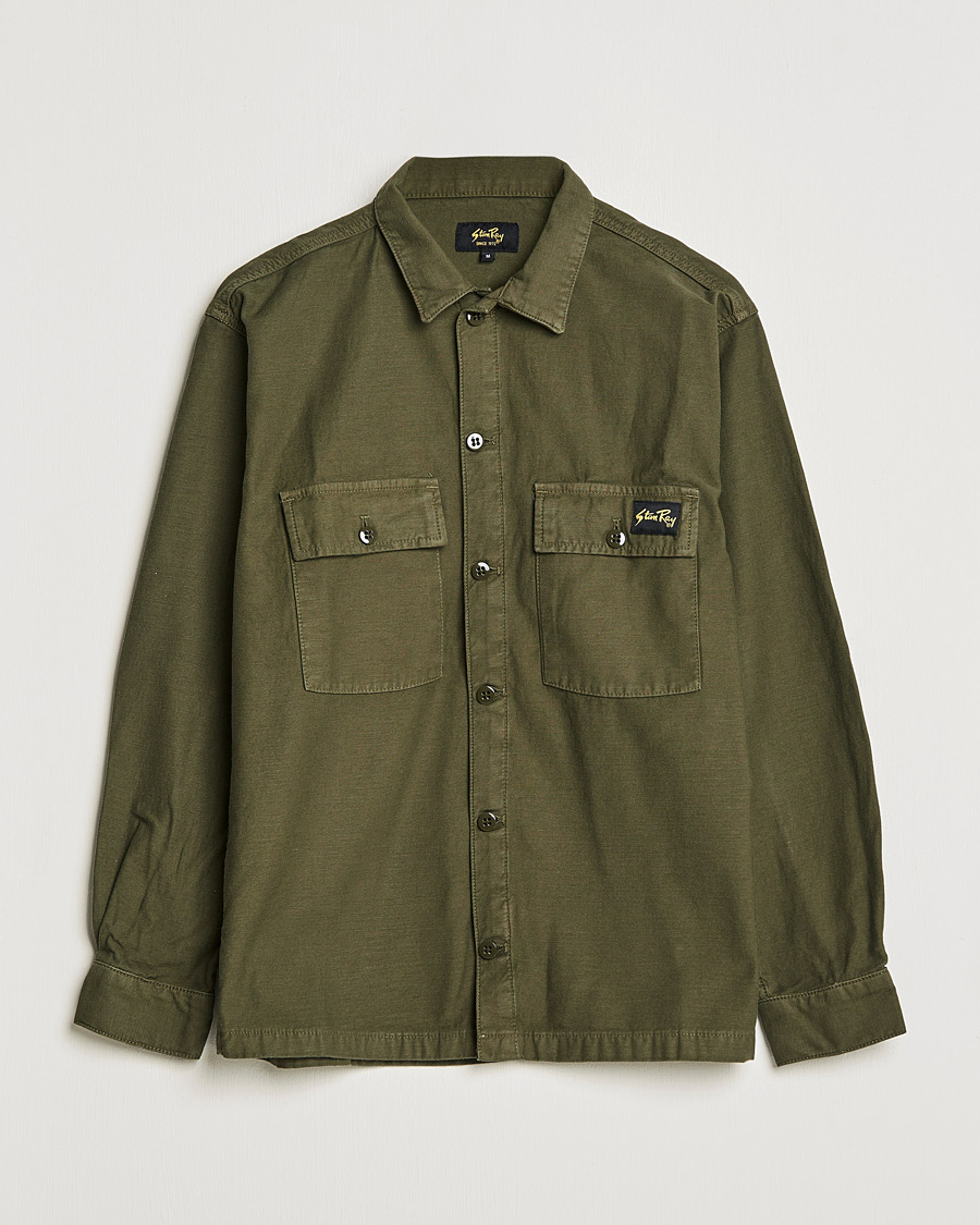 Men | Shirts | Stan Ray | CPO Sateen Overshirt Dark Olive