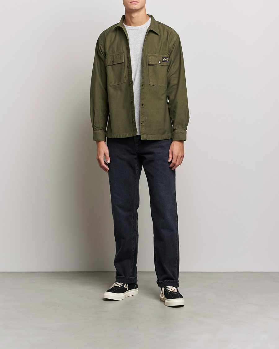 Men | Shirts | Stan Ray | CPO Sateen Overshirt Dark Olive