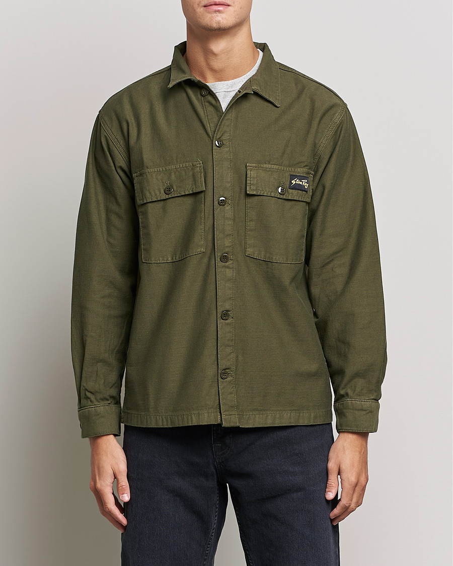 Men | Shirts | Stan Ray | CPO Sateen Overshirt Dark Olive