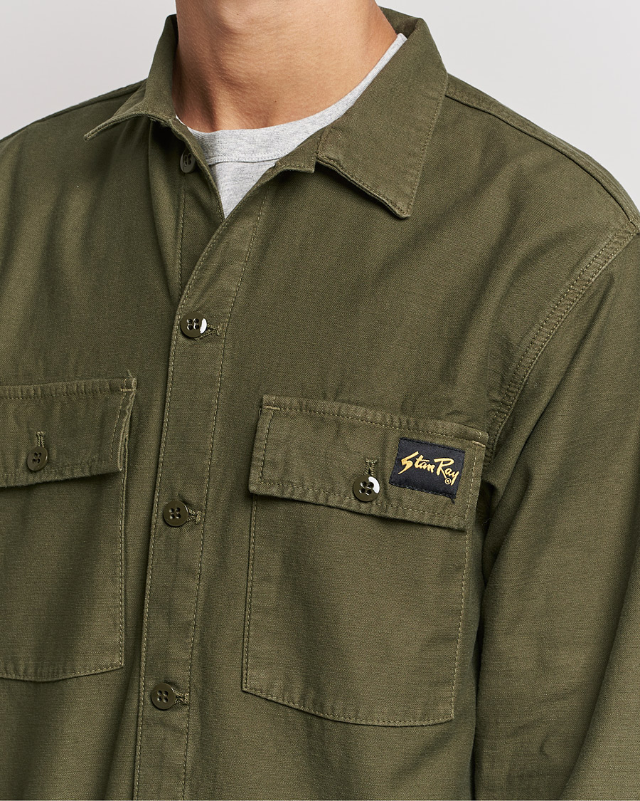 Men | Shirts | Stan Ray | CPO Sateen Overshirt Dark Olive